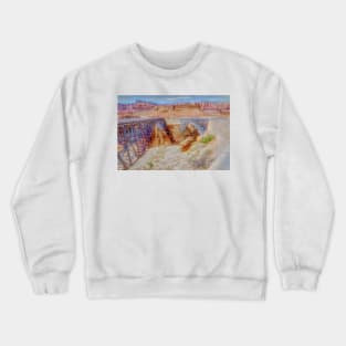 Navajo Bridges in Arizona Digital Art Photography Crewneck Sweatshirt